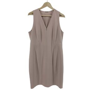 Elie Tahari Blush Pink Shift Dress Front Zip